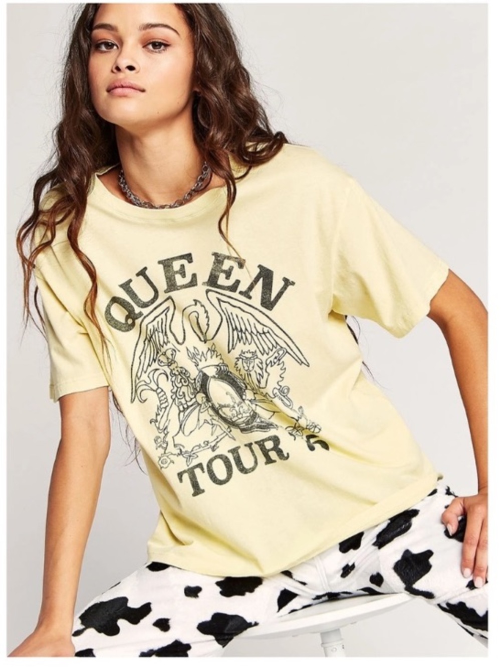 Daydreamer Queen Tour 1975 Weekend Tee Shirt Lemon Yellow Sz L